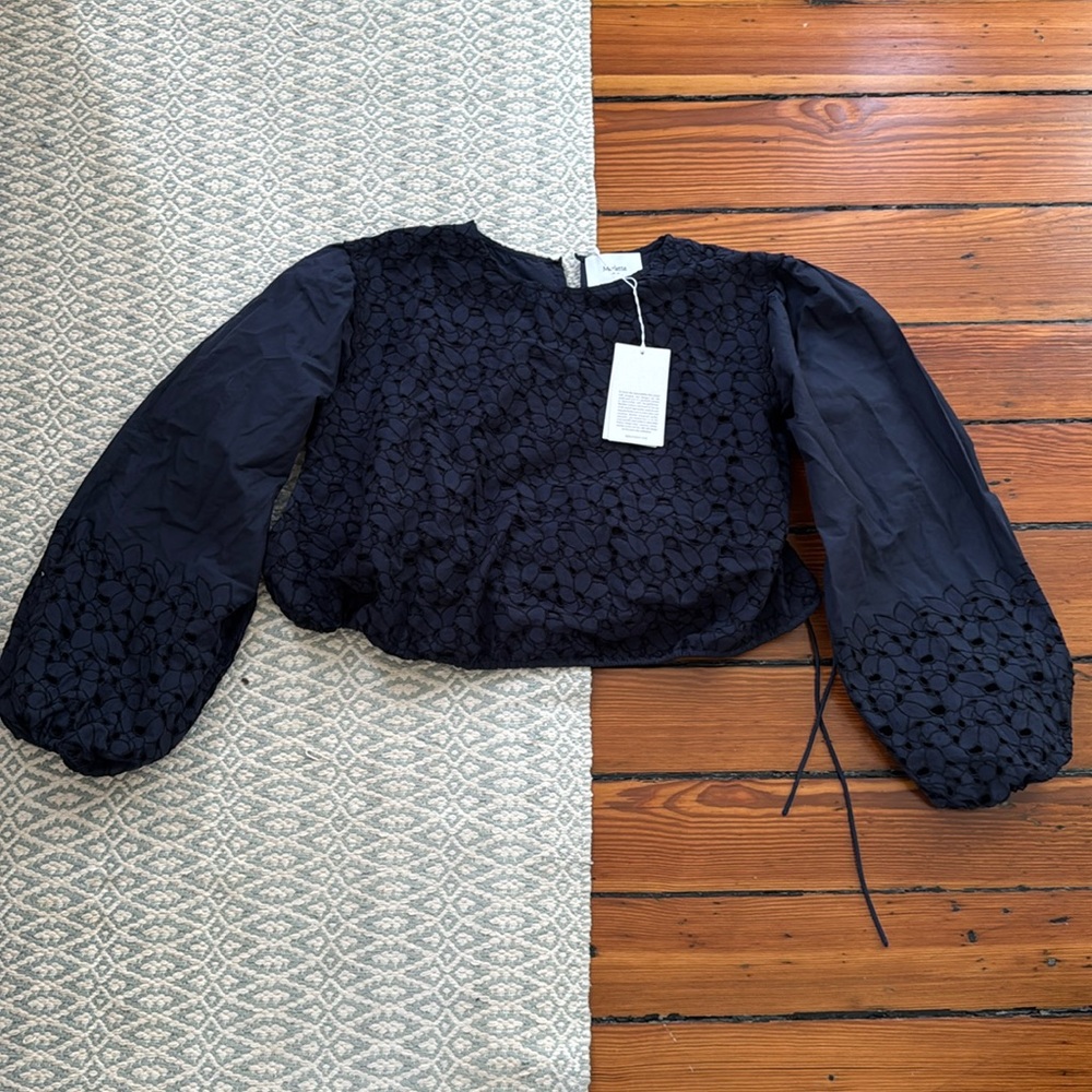 Merlette linden navy top small